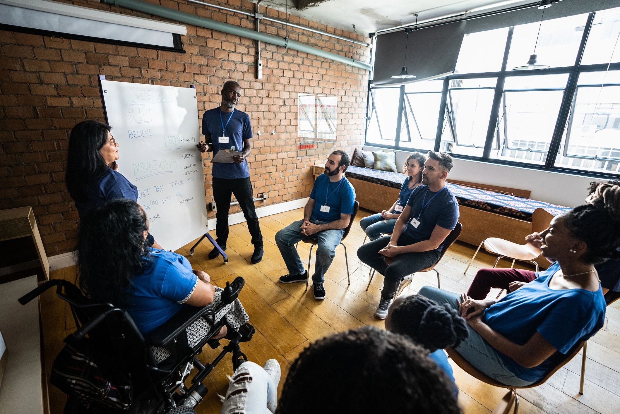 Community meeting at a local center
